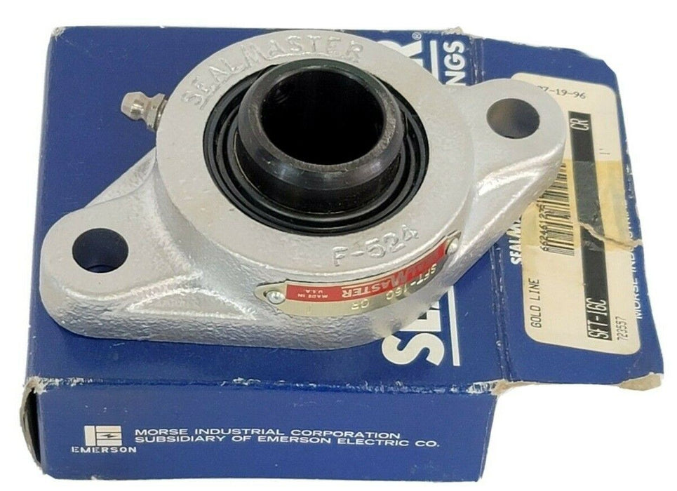 NIB SEALMASTER SFT-16C FLANGE MOUNT BEARING 2 BOLT 1 INCH BORE