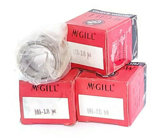 LOT OF 3 NIB MCGILL MI18N NEEDLE BEARINGS MI-18-N