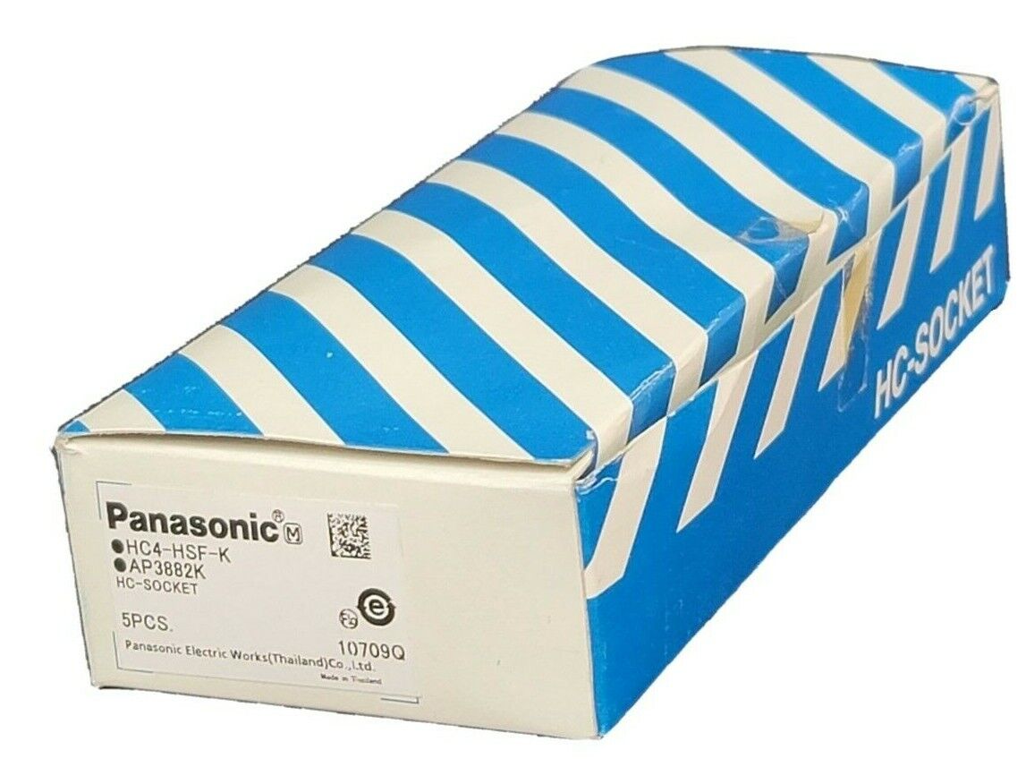 BOX OF 5 NEW PANASONIC HC4-HSF-K HC-SOCKETS 7A 250V AC AP3882K