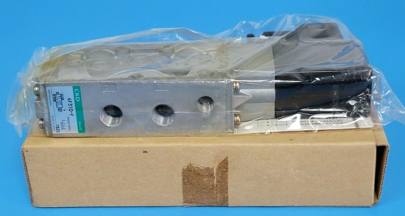 NIB CKD 4F310-08-F SOLENOID VALVE AC200V 4F31008F, 4F310-F, 0.1-1.0 MPa