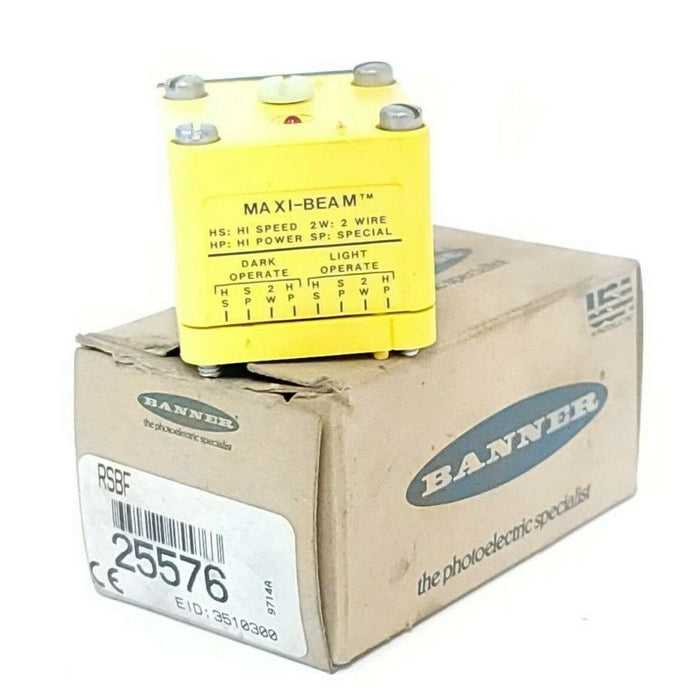 NIB BANNER RSBF PHOTOELECTRIC SENSOR HEAD 25576