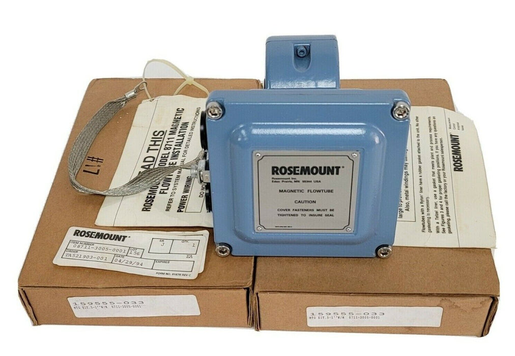 NIB ROSEMOUNT 8711RRE30FR1 MAGNETIC FLOWTUBE 285PSI 1.97MPA, 8711-3005-0001