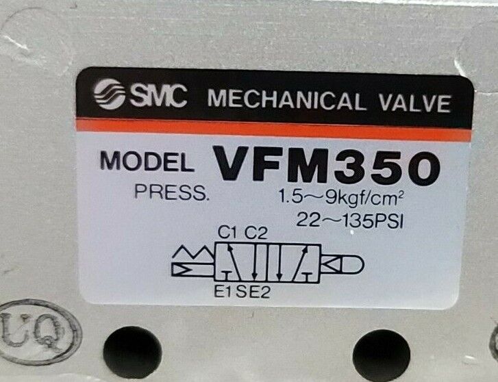 NIB SMC VFM350-02-34B 5-PORT MECHANICAL VALVE - RUBBER SEAL VFM3500234B