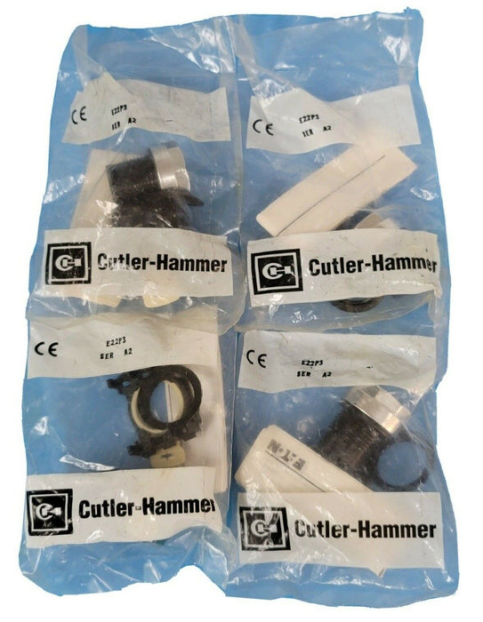 LOT OF 4 NEW CUTLER-HAMMER E22P3 SER. A2 PUSHBUTTONS GREEN FLUSH HEAD