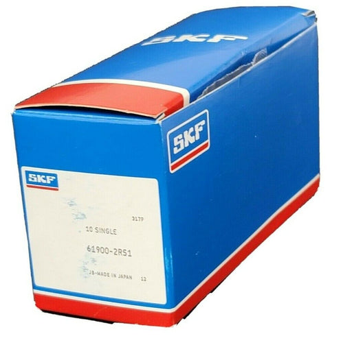 BOX OF 7 NEW SKF 61900 2RS1 SEALED DEEP GROOVE BALL BEARING 619002RS1