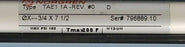 NEW NORGREN TAE1 1A-REV. #0 CYLINDER 0X-3/4X7-1/2 MAX. PRESS PSI 150