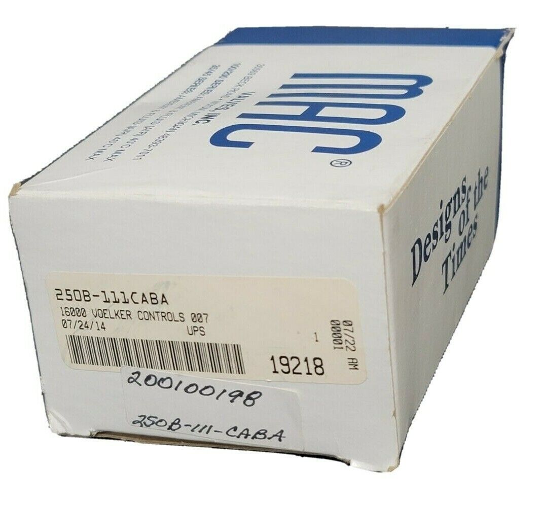 NIB MAC 250B-111CABA SOLENOID VALVE 250B111CABA 24VDC 150PSI