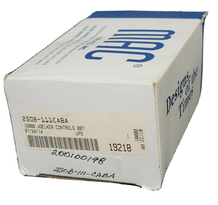 NIB MAC 250B-111CABA SOLENOID VALVE 250B111CABA 24VDC 150PSI