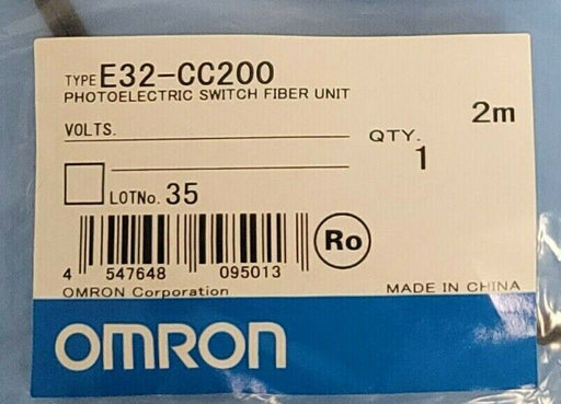 NEW OMRON E32-CC200 PHOTOELECTRIC SWITCH FIBER UNIT E32CC200, 2M