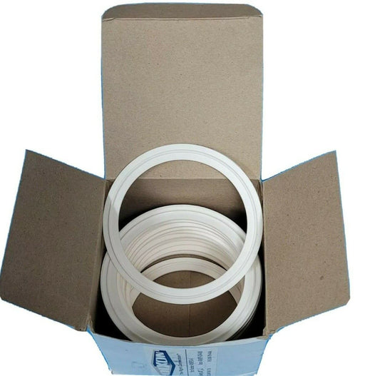 BOX OF 24 NIB DIXON 40MPF-XW400 4'' WHITE SILICONE FLANGED GASKET 40MPFXW400
