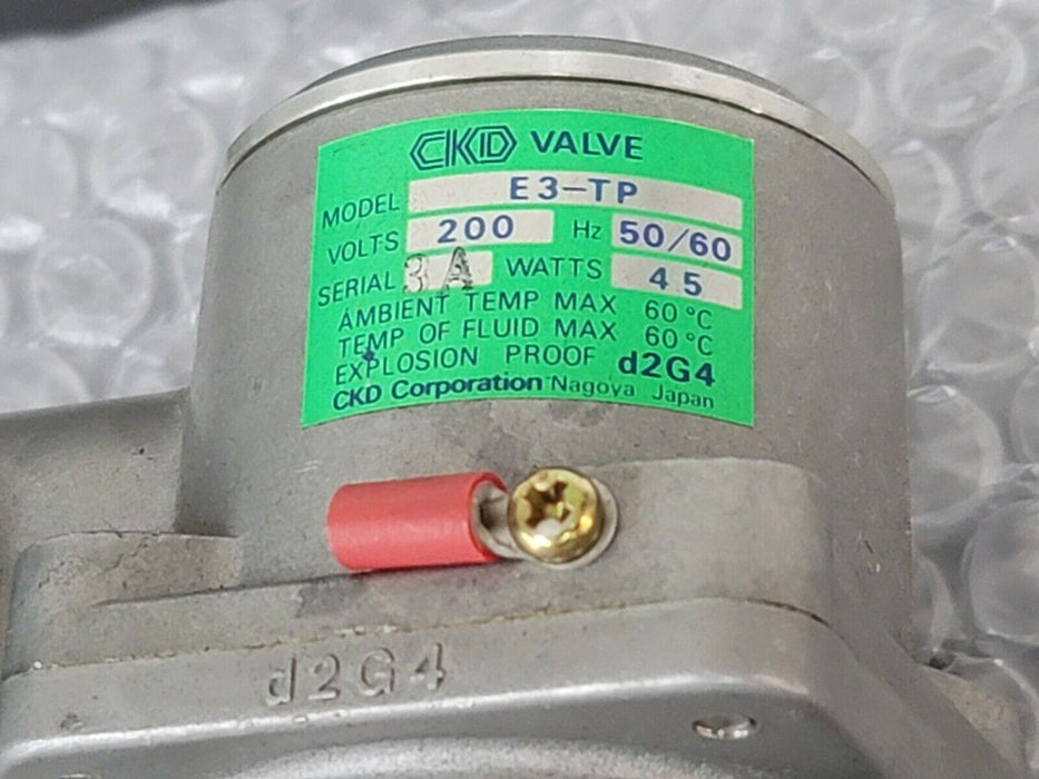 CKD E3-TP VALVE E3TP 200V 50/60HZ WATTS: 4.5