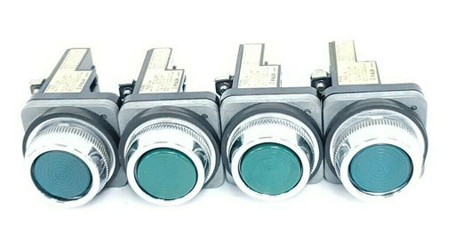 LOT OF 4 FUJI ELECTRIC 70C-IA CONTACT BLOCK 70CIA, GREEN PUSHBUTTON