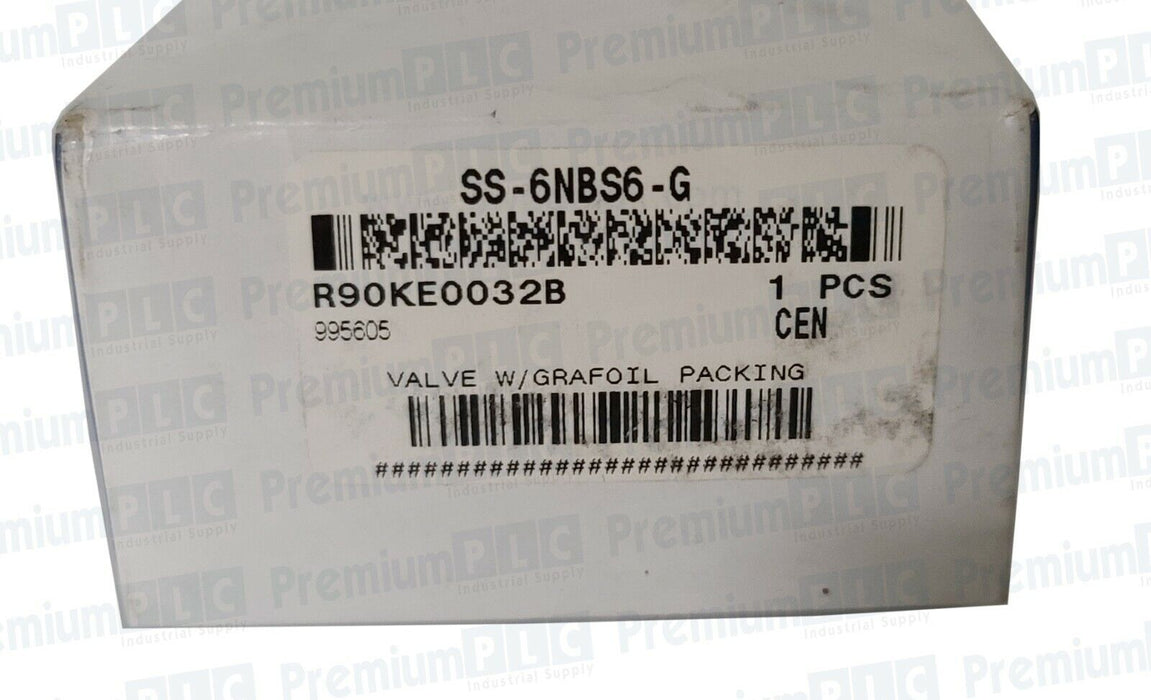 NEW SWAGELOK SS-6NBS6-G / SS6NBS6G SS UNION BONNET NEEDLE VALVE 0.86Cv, 3/8"