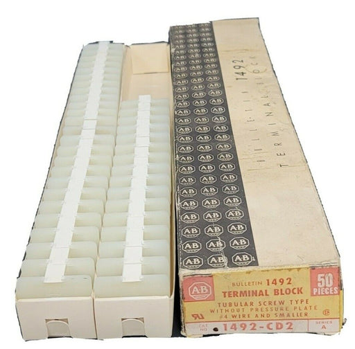 BOX OF 41 NEW ALLEN BRADLEY 1492-CD2 TERMINAL BLOCKS SER. A