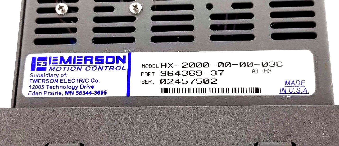 CONTROL TECHNIQUES AX-2000-00-00-03C AXIMA 2000 2-AXIS CONTROLLER 964369-37