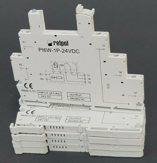 LOT OF 5 RELPOL PI6W-1P-24VDC RELAYS PI6W1P24VDC