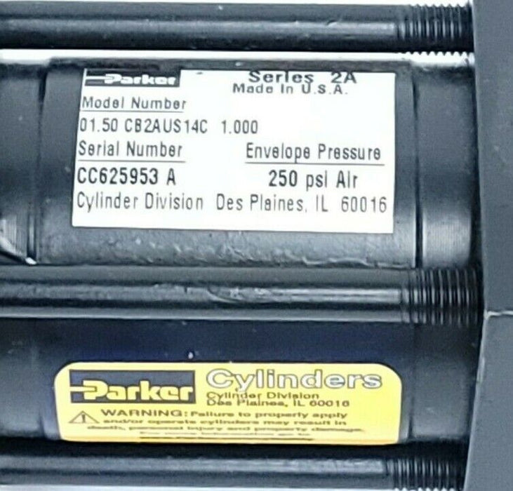 NEW PARKER 01.50 CB2AUS14C SERIES 2A CYLINDER 250 PSI AIR