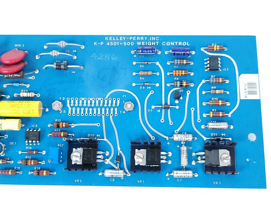 REPAIRED KELLEY-PERRY 4501-500 WEIGHT CONTROL BOARD 4501500