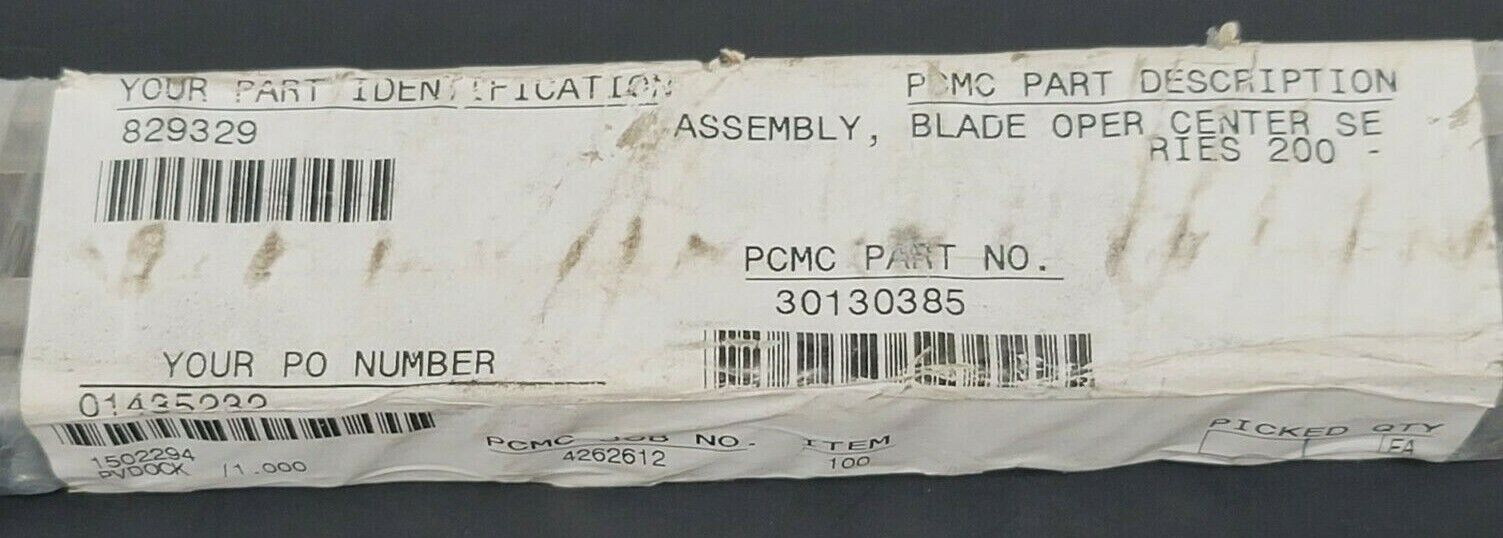 NEW PCMC 30130385 ASSEMBLY, BLADE OPER CENTER SERIES 200