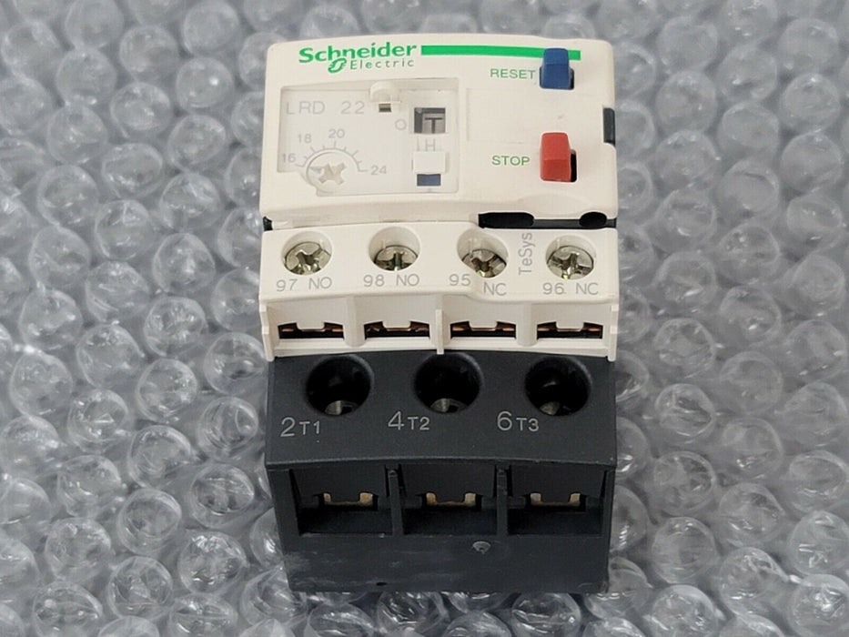 SCHNEIDER ELECTRIC LRD22 THERMAL OVERLOAD RELAY LRD 22 16/24 AMP 3P