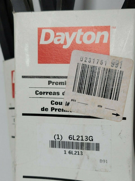 LOT OF 3 NEW DAYTON 6L213G V-BELTS B-91