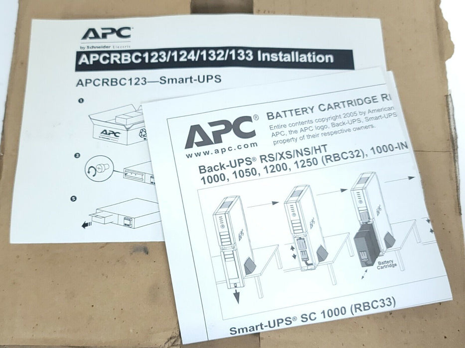 NIB APC APCRBC124 REPLACEMENT BATTERY CARTRIDGE CART# 124