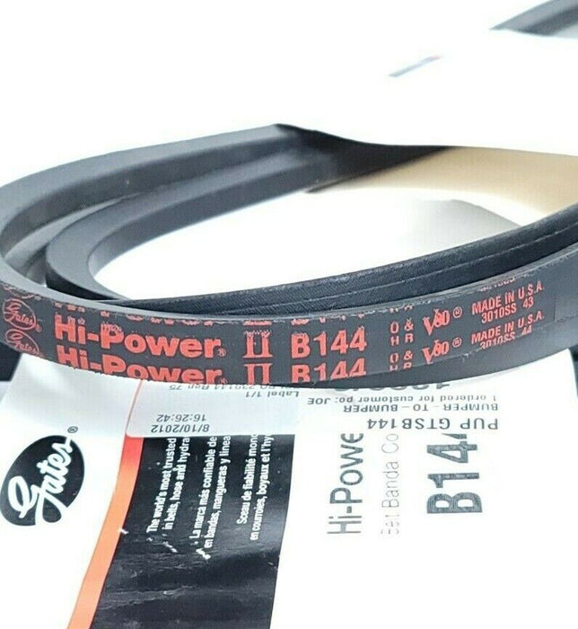 LOT OF 2 NEW GATES B144 HI-POWER II BELTS