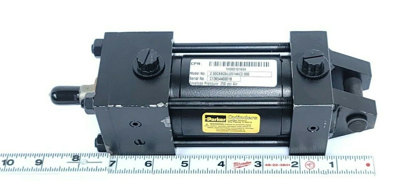 NEW PARKER 2.00CBB2ALUS14AC2.000 CYLINDER 250PSI AIR