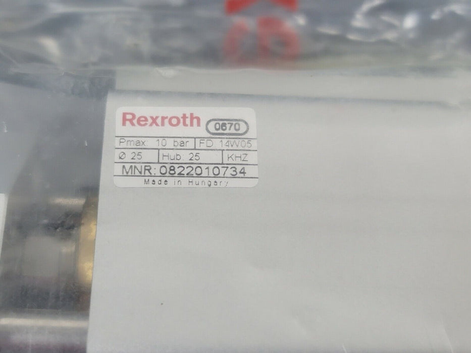 NEW REXROTH 0822010734 PNEUMATIC CYLINDER 10BAR