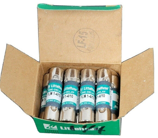 BOX OF 9 NEW LITTELFUSE FLM1-4/10 MIDGET FUSES 250V, FLM 1-4/10
