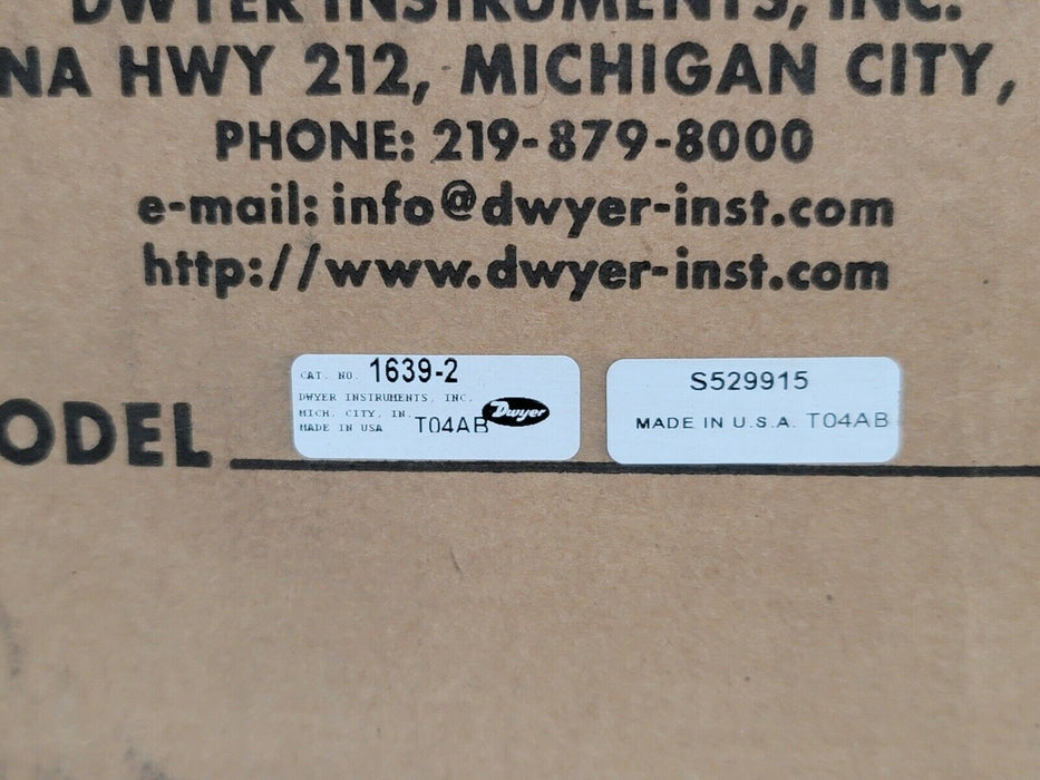 NEW DWYER 1639-2 PRESSURE SWITCH S529915 16392