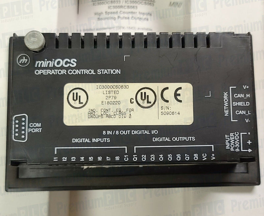 USED GE FANUC IC300OCS063 / IC300OCS063D  miniOCS OPERATOR CONTROL PANEL 24VDC