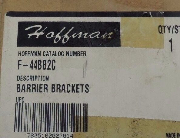 BOX OF 5 NEW HOFFMAN F-44BB2C BARRIER BRACKETS F44BB2C