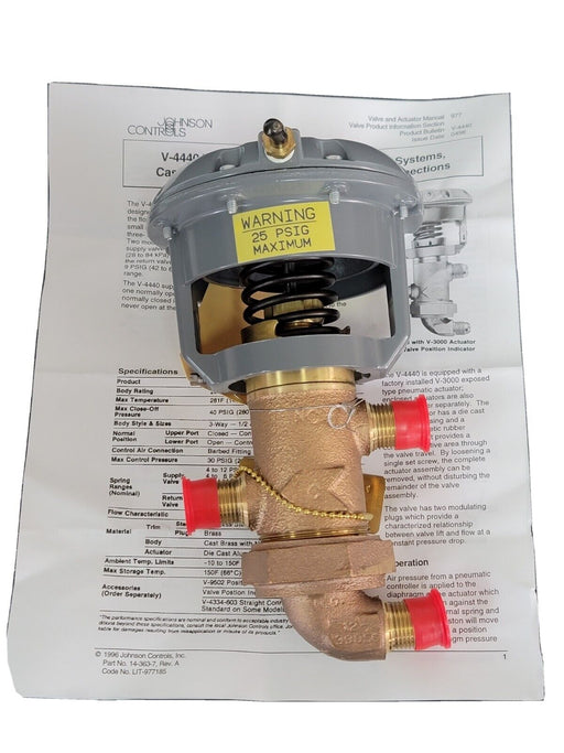 NIB JOHNSON CONTROLS V-4440-1001 1/2" H-C 4-12# ELBOW V44401001, 1.4CV