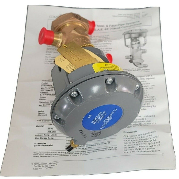 NIB JOHNSON CONTROLS V-4440-1001 1/2" H-C 4-12# ELBOW V44401001, 1.4CV