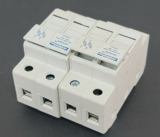 LOT OF 2 FERRAZ SHAWMUT USCC2 ULTRASAFE FUSE HOLDERS 600V, 30A