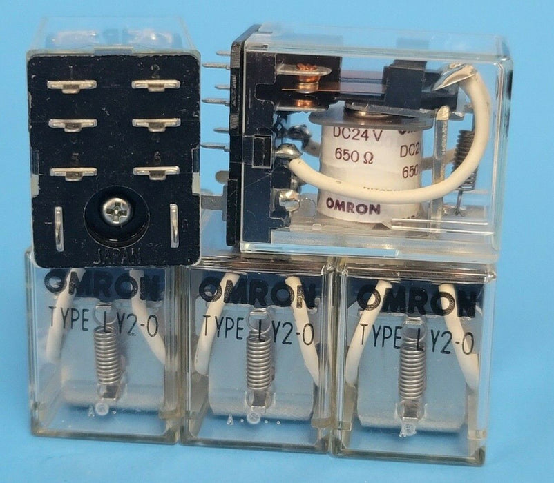 LOT OF 5 NEW OMRON LY2-0 DC24V RELAYS