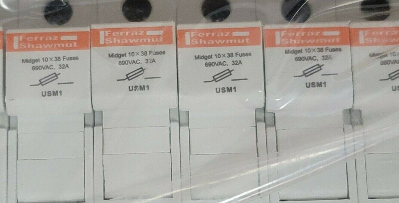 BOX OF 11 NEW MERSEN USM1 FUSEHOLDERS ULTRASAFE 600V 30A