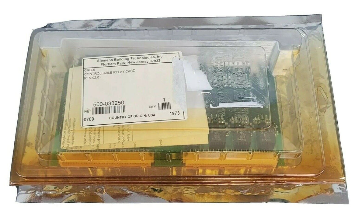 NEW SIEMENS 500-033250 CRC-6 FIRE ALARM RELAY CARD REV. 02.01 500033250 CR6