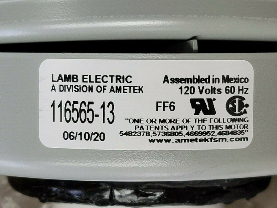 LOT OF 2 LAMB ELECTRIC 11565-13 MOTOR 3 STAGE 120V 60HZ W/ HORNS 1156513