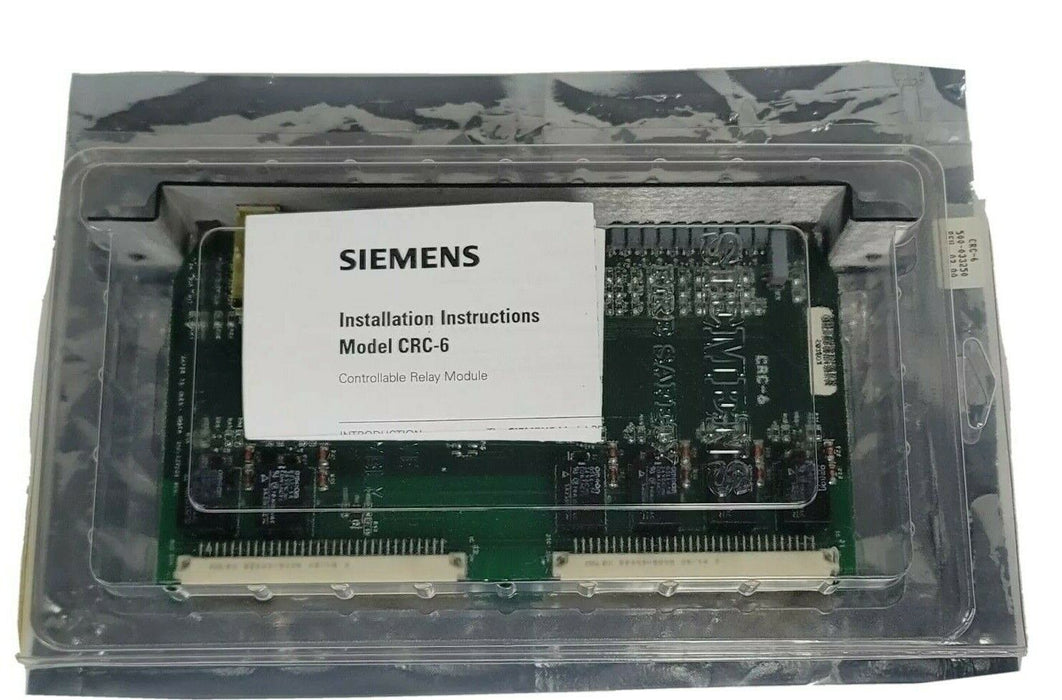 NEW SIEMENS 500-033250 CRC-6 FIRE ALARM RELAY CARD REV. 02.00 500033250 CR6