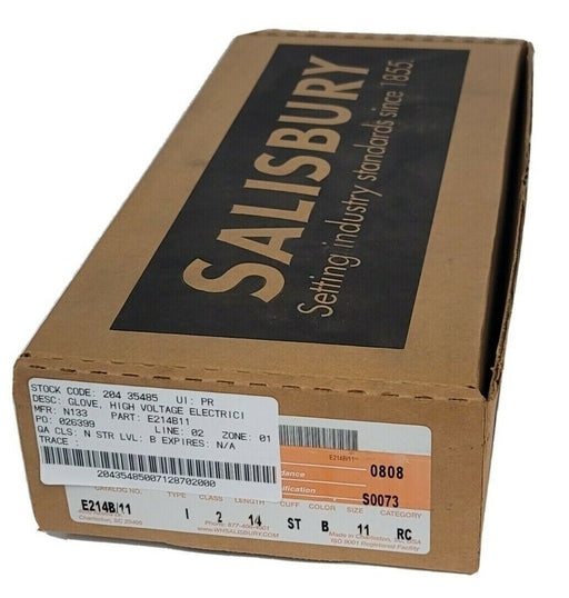 NEW IN BOX SALISBURY E214B/11 HIGH VOLTAGE ELECTRIC GLOVES SIZE 11