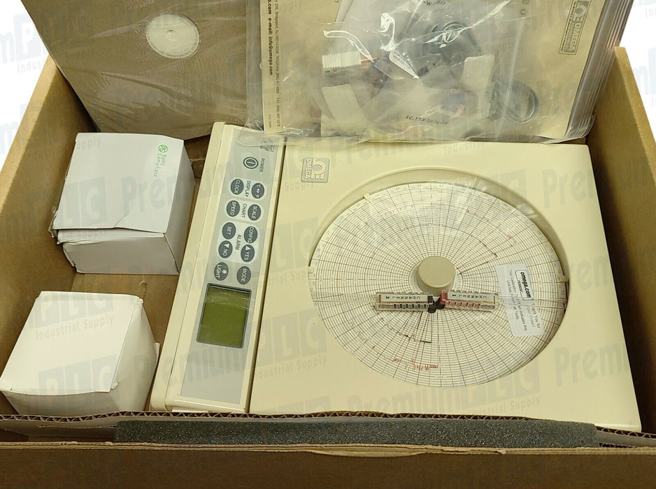 NEW OMEGA CTXL-DTC-W / CTXLDTCW DUAL TC INPUT (J,K,T) WHITE CHART RECORDER