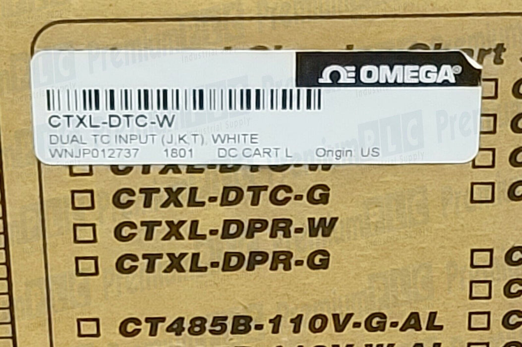 NEW OMEGA CTXL-DTC-W / CTXLDTCW DUAL TC INPUT (J,K,T) WHITE CHART RECORDER