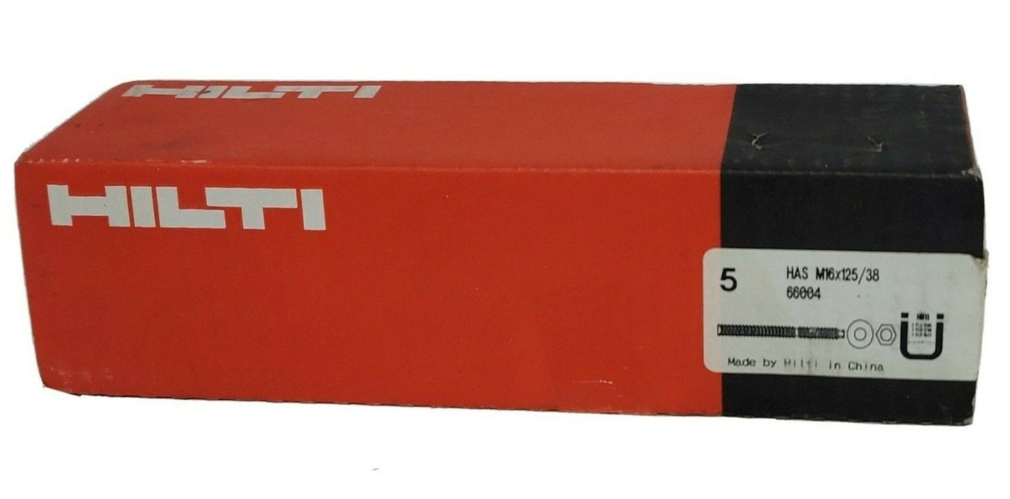 NIB HILTI HAS-M16X125/38 ANCHOR BOLTS 7.5IN LENGTH 66004 (BOX OF 5)