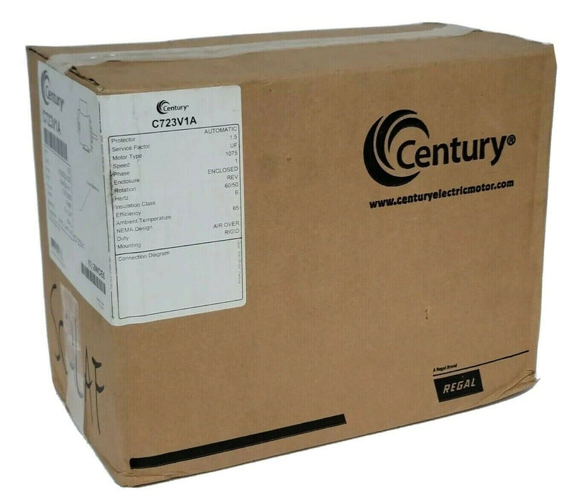 NIB CENTURY C723V1A MOTOR 1/3HP, 115/200-230V, FRAME: F48Y