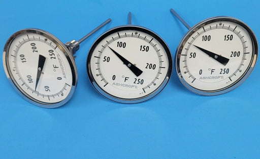 3 NEW ASHCROFT 250-2874 FLUID THERMOMETERS 2502874