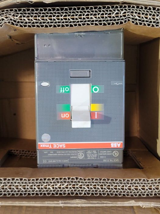 NEW ABB SACE TMAX T4 L-D 250 CIRCUIT BREAKER 1SDA063284R1 W/ ACCESSORIES