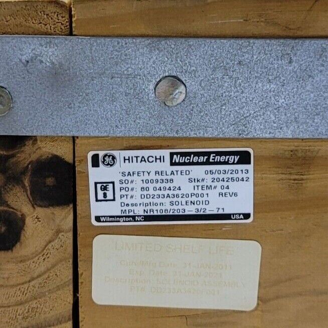 NEW GE HITACHI NUCLEAR Q233A3620P001 SOLENOID ASSEMBLY CR9503 NR108/203-3/2-71
