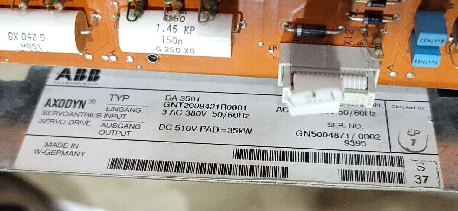 ABB AXODYN DA 3501 SERVO DRIVE GNT2009421R0001